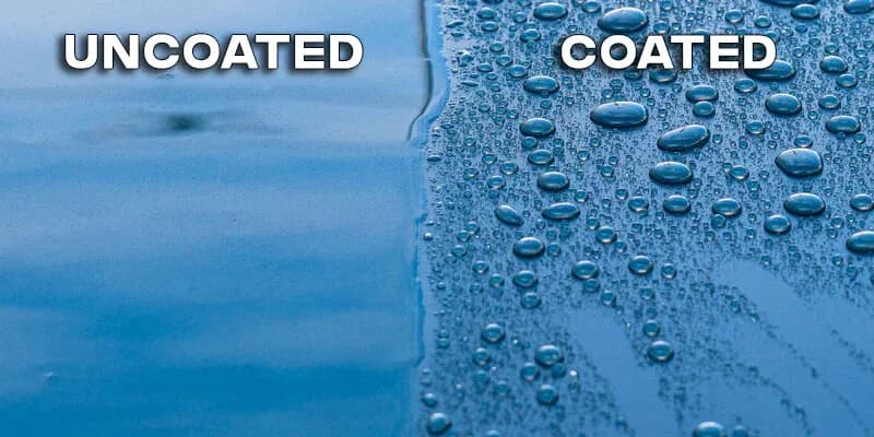 Uncoated paint compared with nano ceramic coated paint
